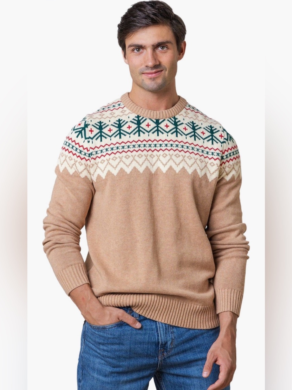 Hope & Henry Men's Holiday Sweater - XL - 100% Organic Cotton